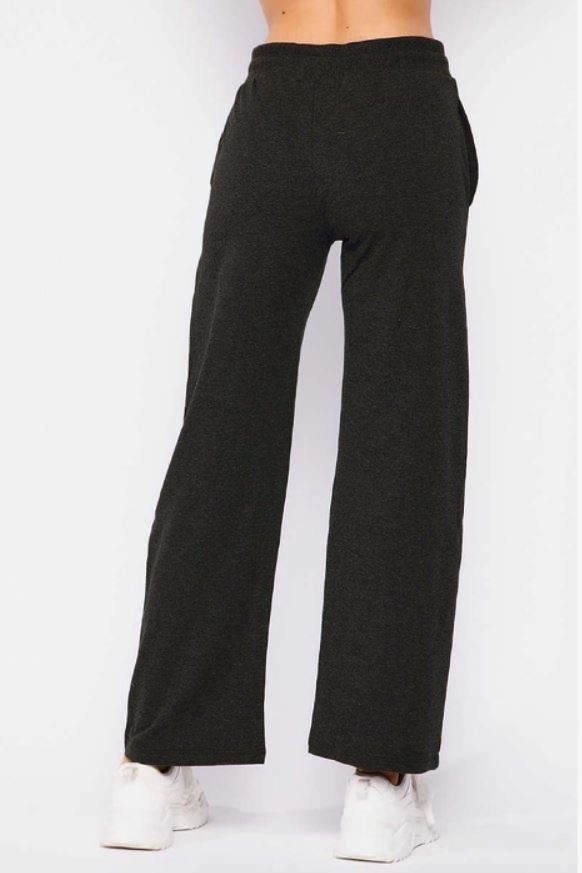 French Terry High Waist Wide Leg Pants