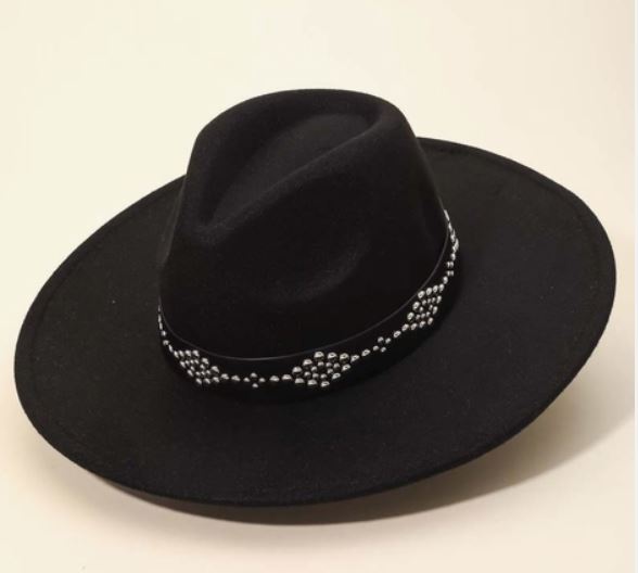 Metallic Studded Cowboy Hat