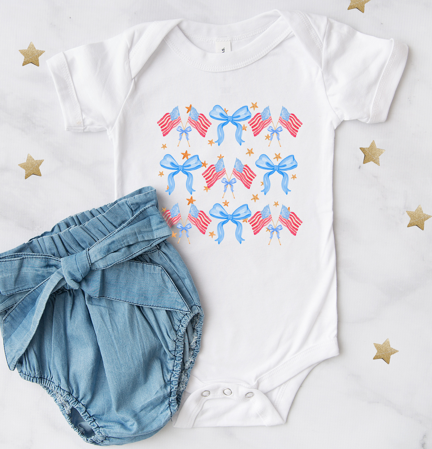 Bows & Flags Kids Tee/Bodysuit