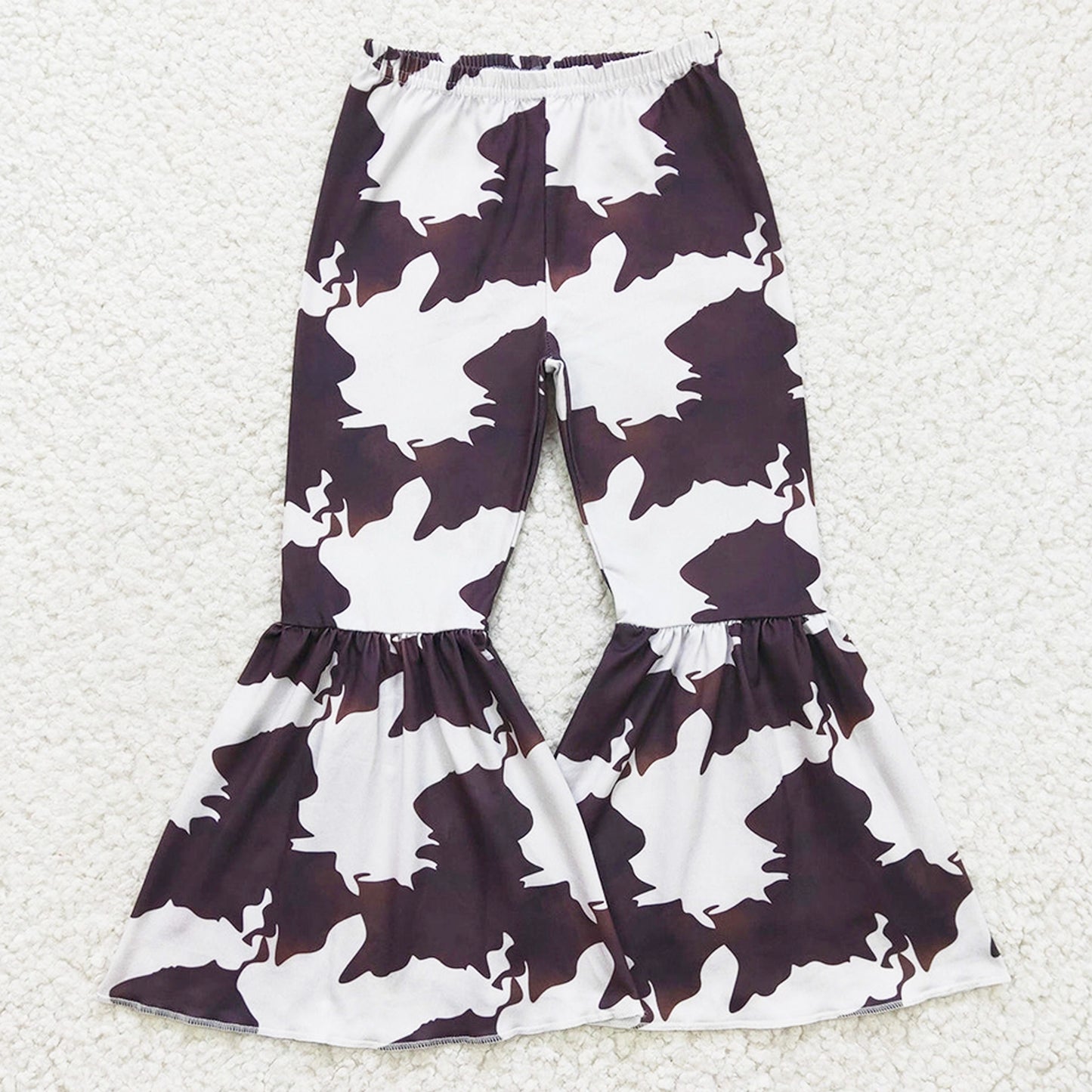 Girls Cowhide Bell Bottom Pants