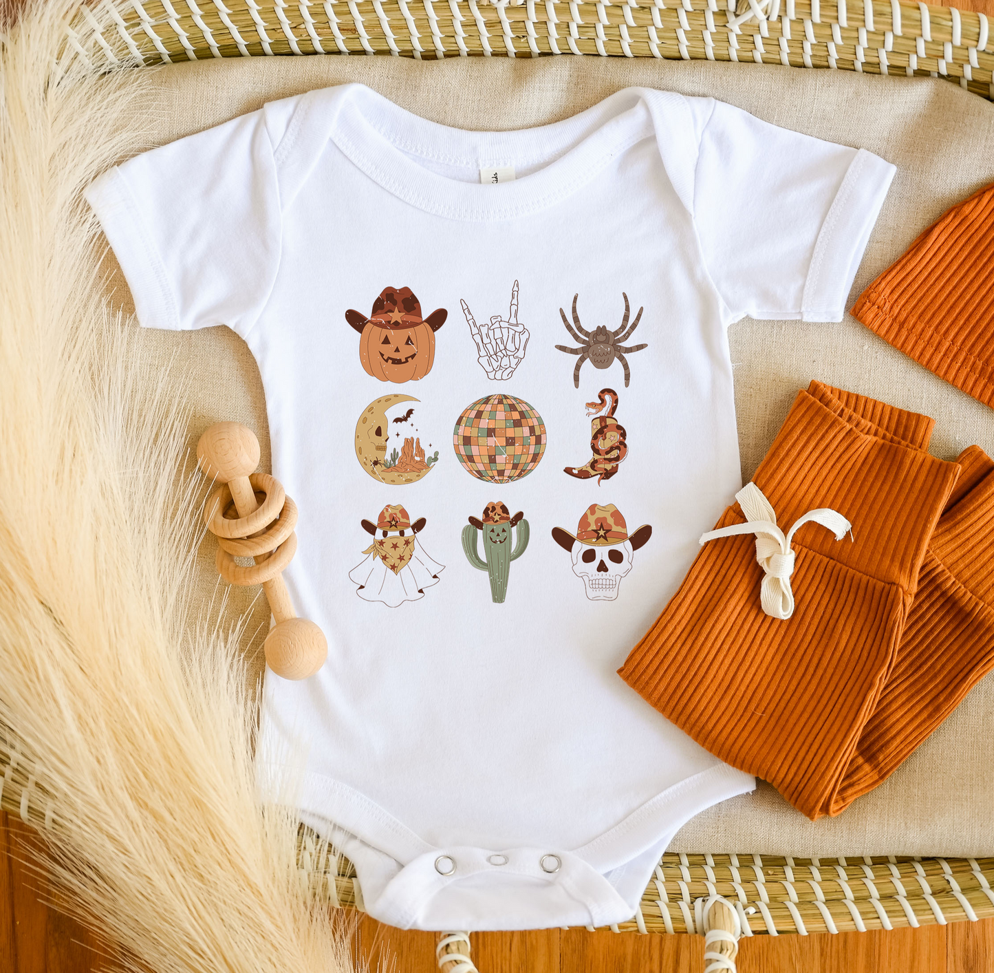 Western Halloween Elements Kids Tee/Bodysuit