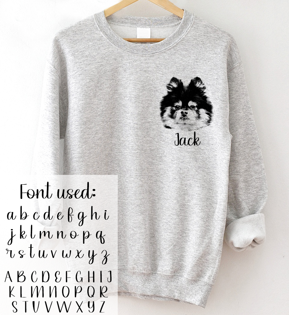 Custom Pet Sweatshirt Using Pet Photo