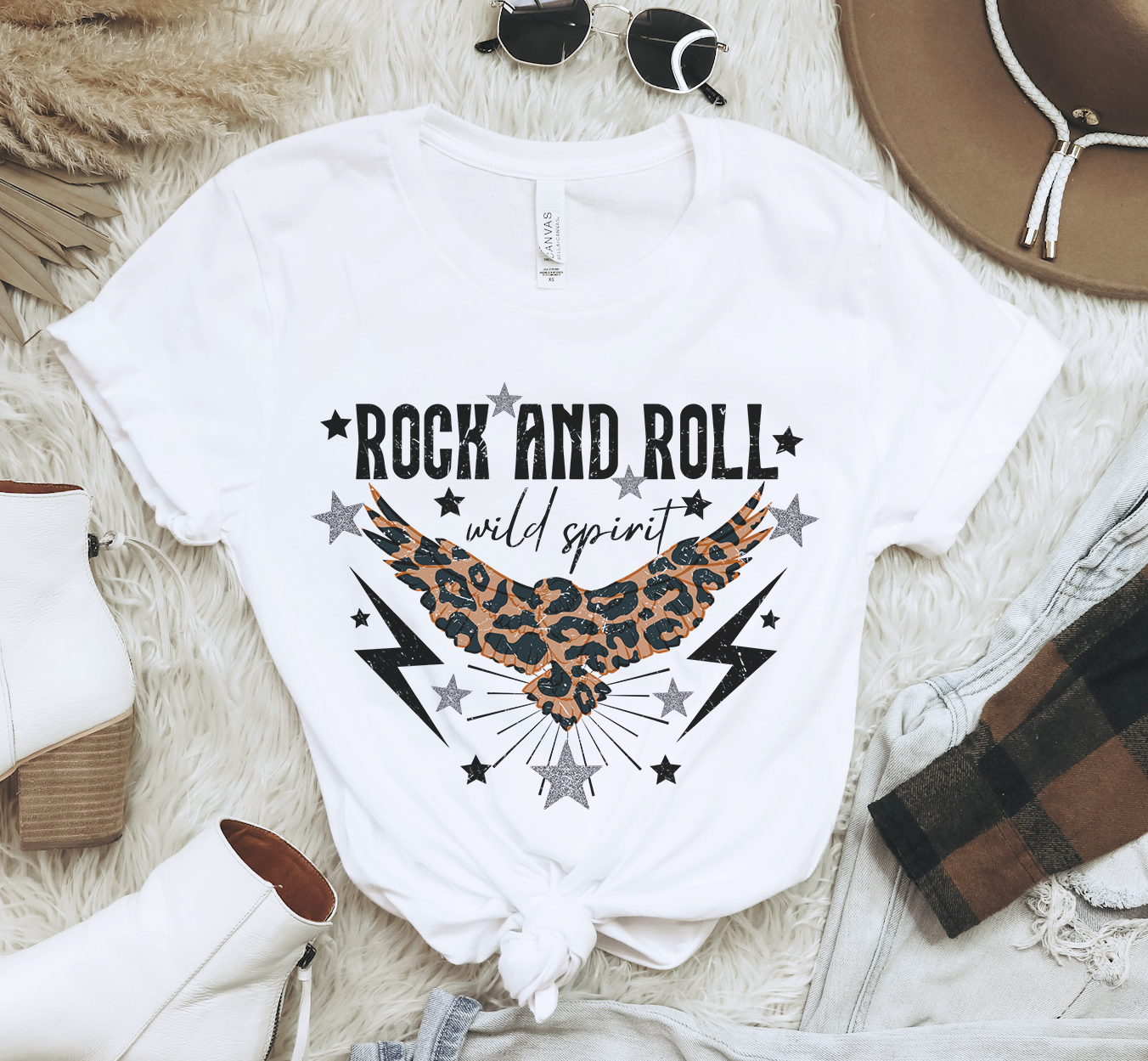 Rock & Roll Wild Spirit Leopard Tee