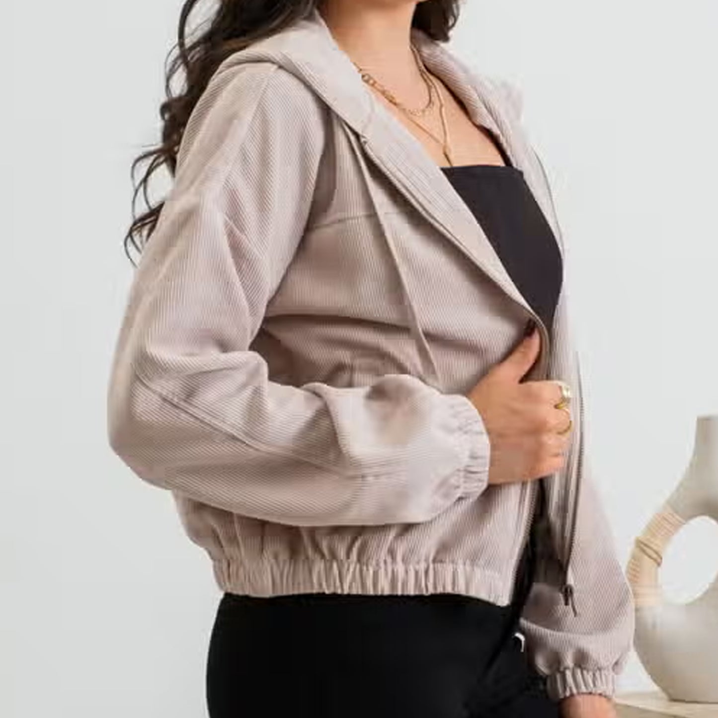 Corduroy Zip Up Jacket