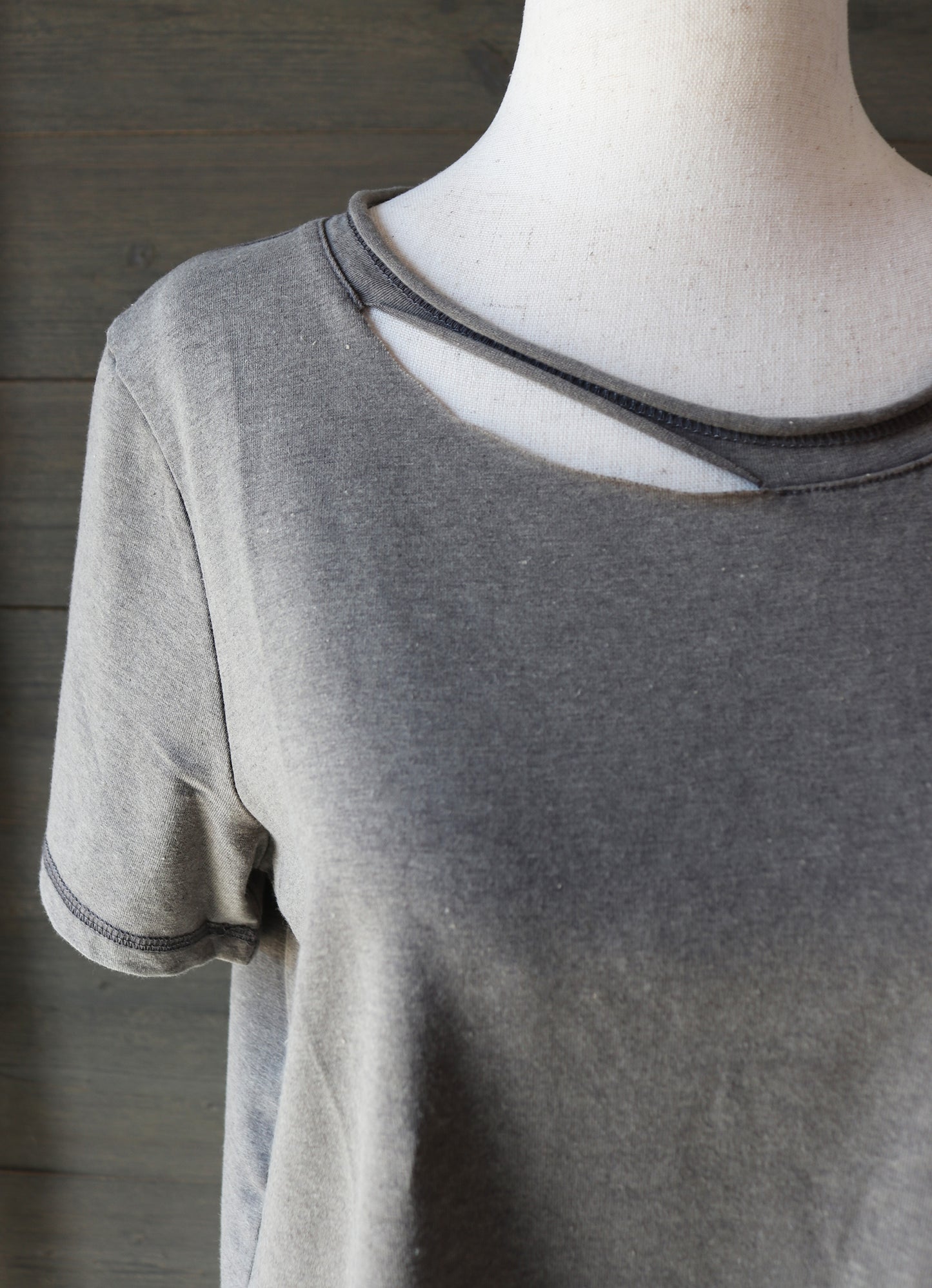 Stonewashed Cutout Tee