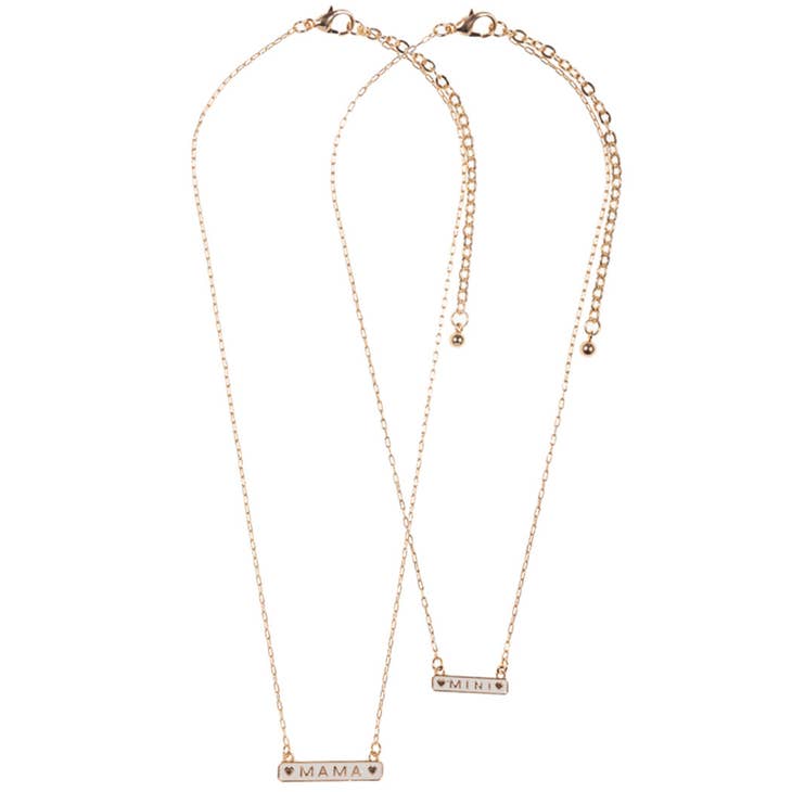 Mama & Mini Bar Necklace Set