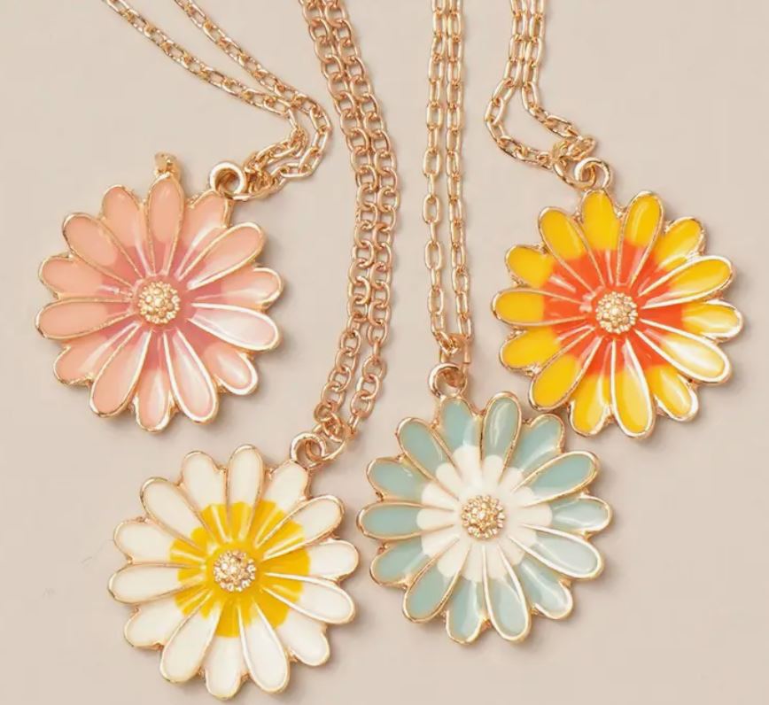 Pink Flower Necklace