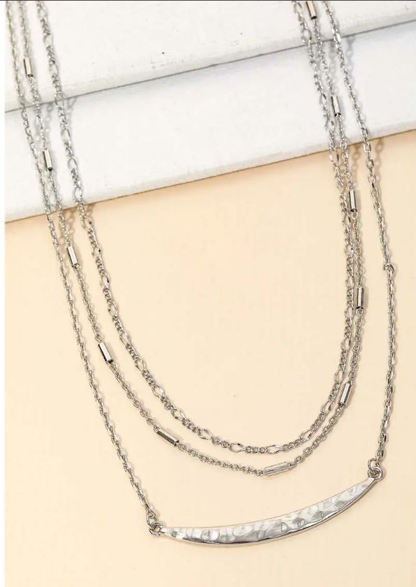 Flat Pendant Chain Necklace
