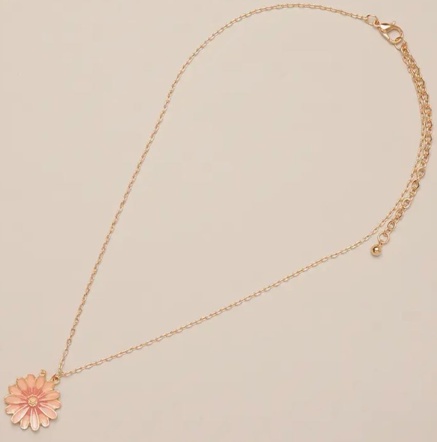 Pink Flower Necklace