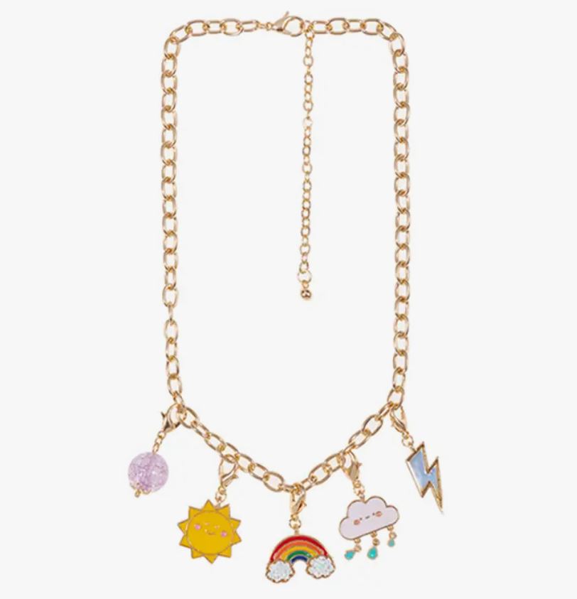 Kids Rainbow Charm Necklace Set