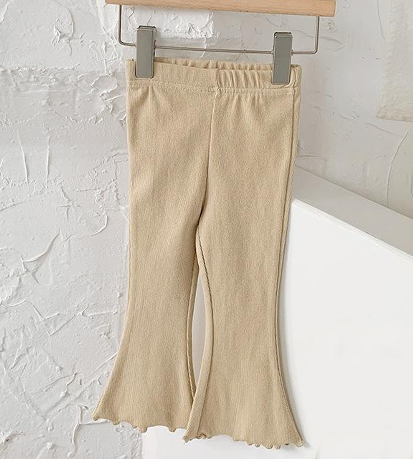 Beige Flare Pants