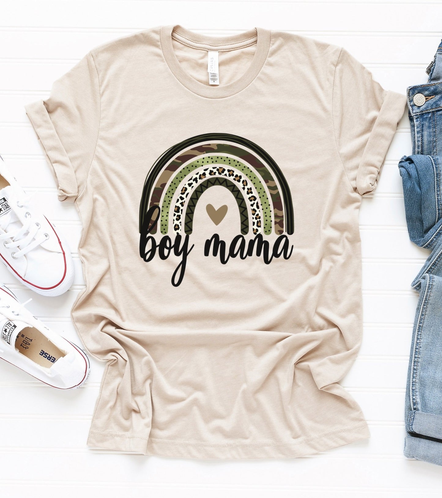 Boy Mama Rainbow Tee