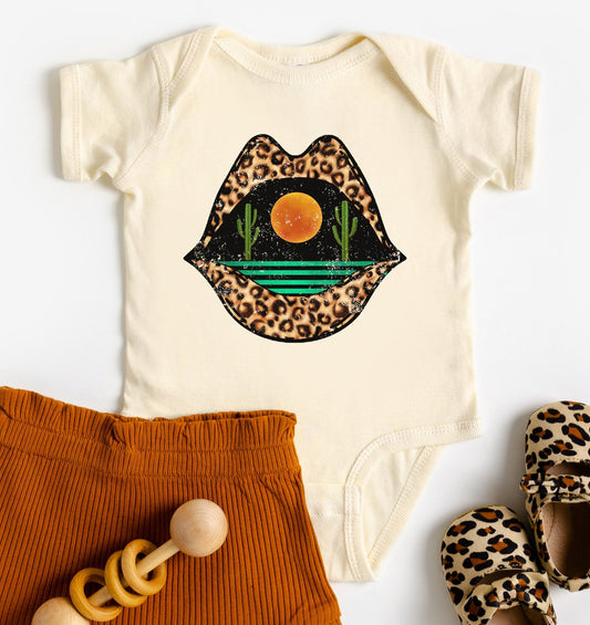 Desert Leopard Lips Kids Tee/Bodysuit