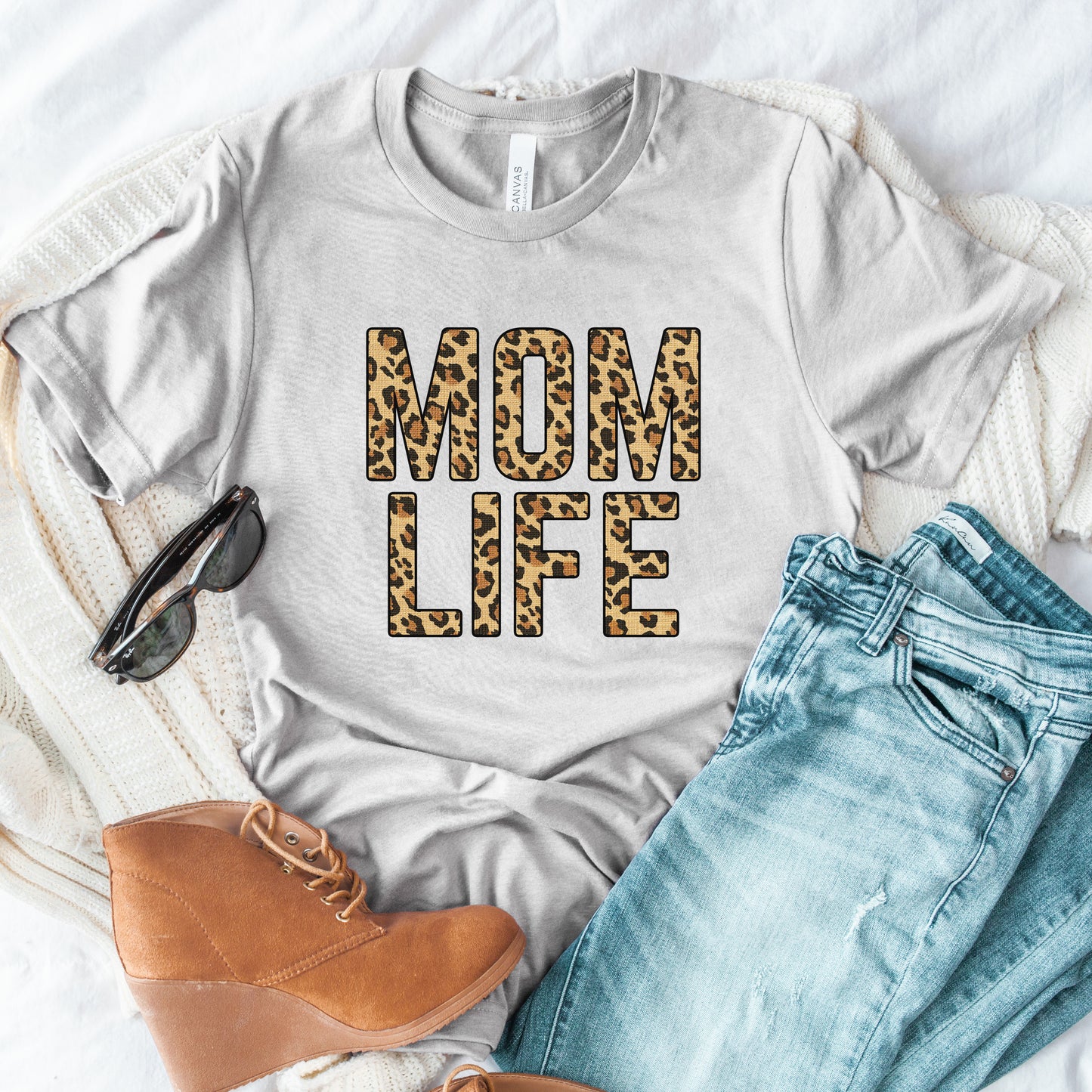 Mom Life Leopard Tee