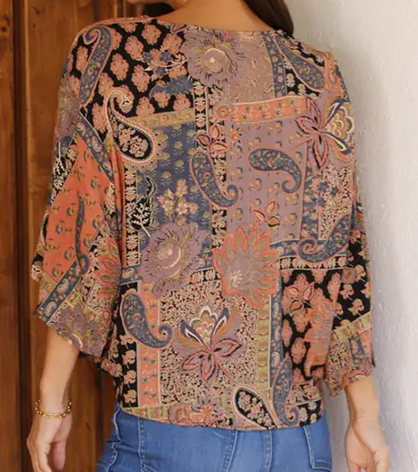 Paisley Kimono Blouse