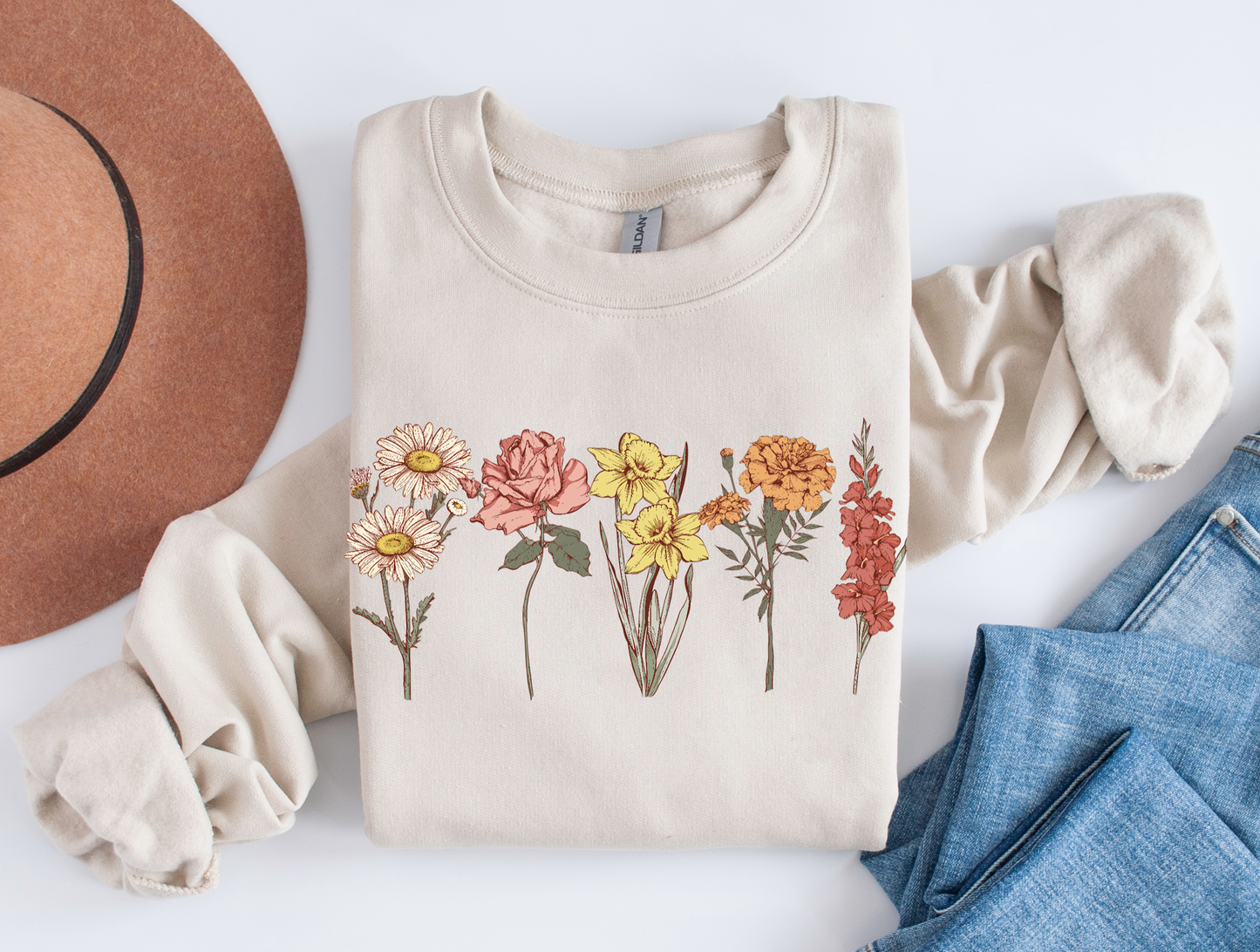 Custom Birth Month / Birth Flower Sweatshirt
