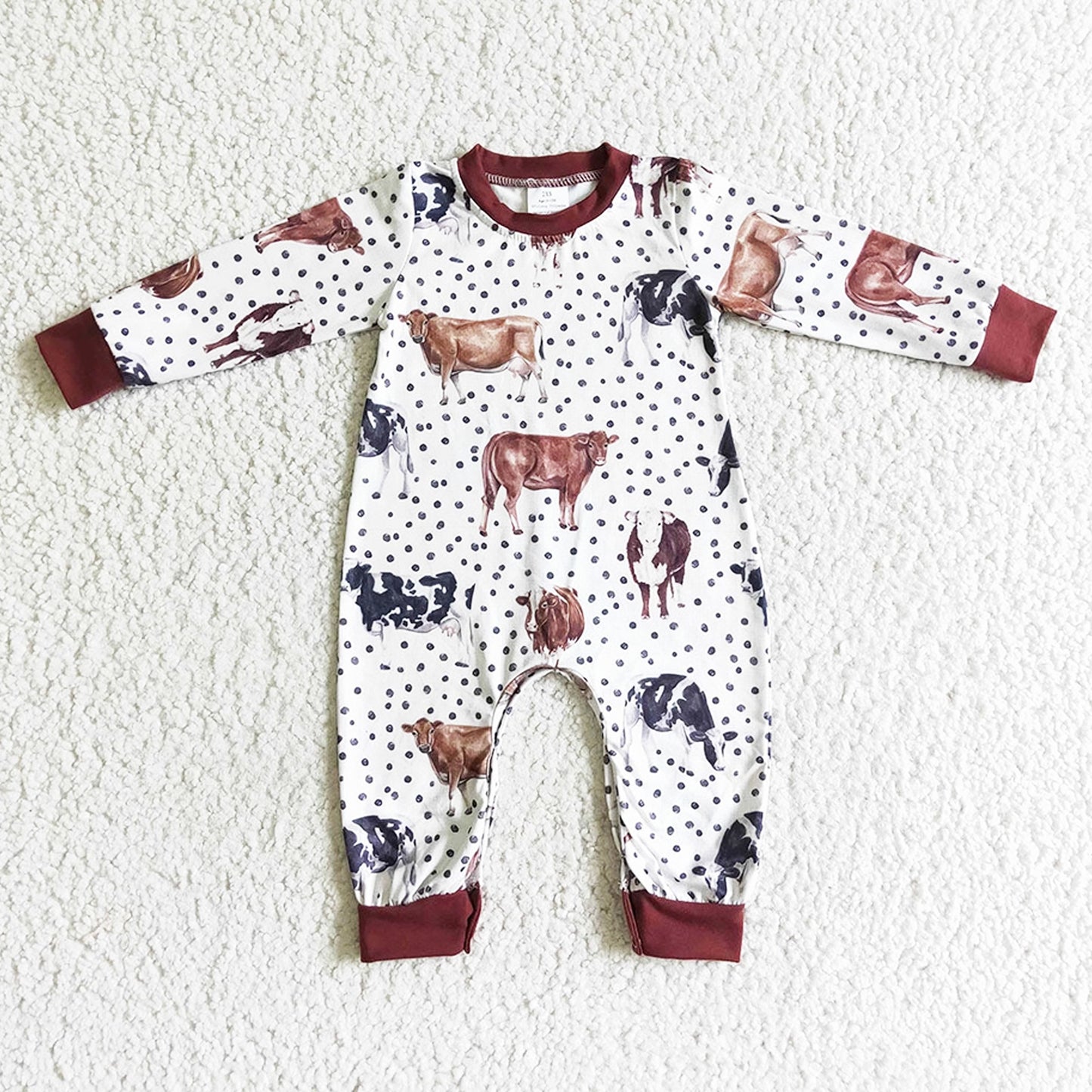 Cow Long Sleeve Bodysuit