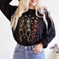 Skeleton Patterned Sweatshirt