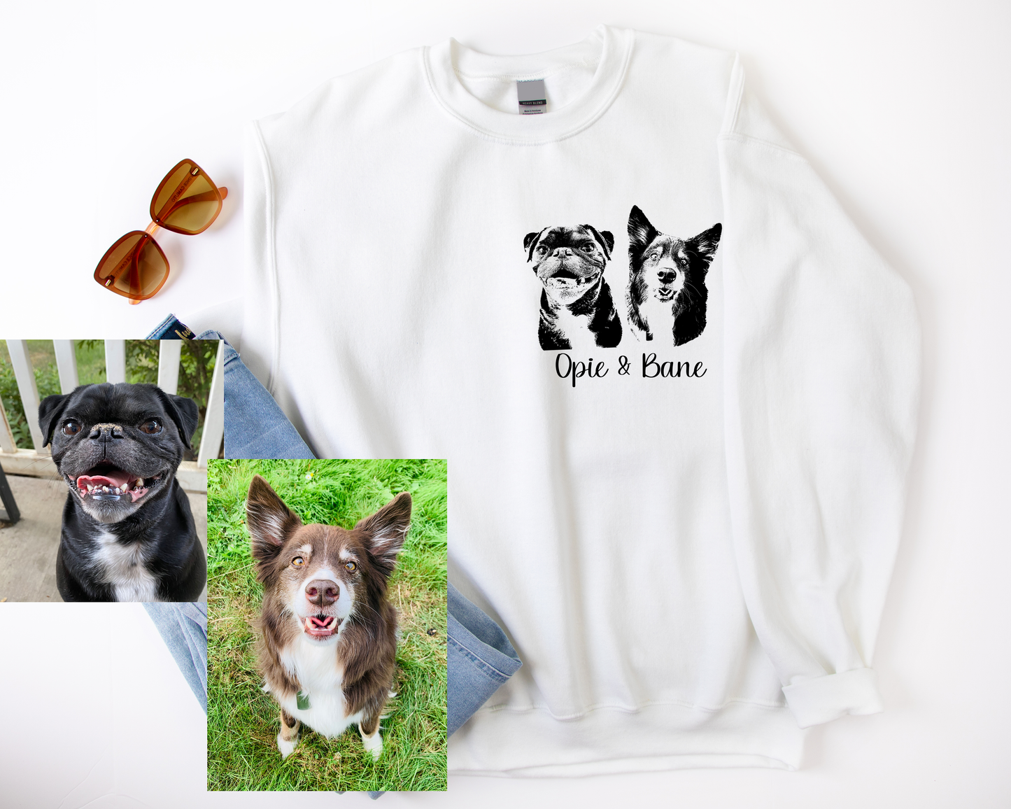 Custom Pet Sweatshirt Using Pet Photo