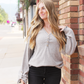 Chloe Brushed Rib V Neck Tunic