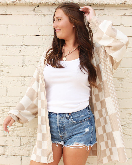 Checkered Cardigan