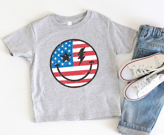 Smiley Stars & Stripes Kids Tee/Bodysuit