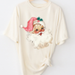 Retro Pink Santa Tee