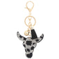 Cattle Rhinestone Keychain