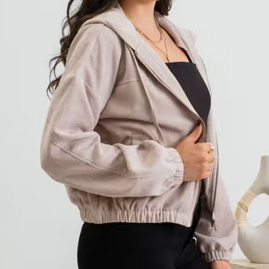 Corduroy Zip Up Jacket