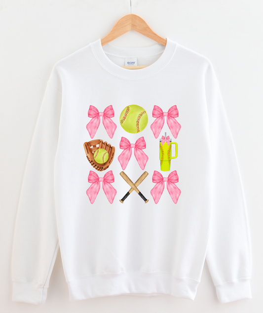 Softball Bows Sweatshirt