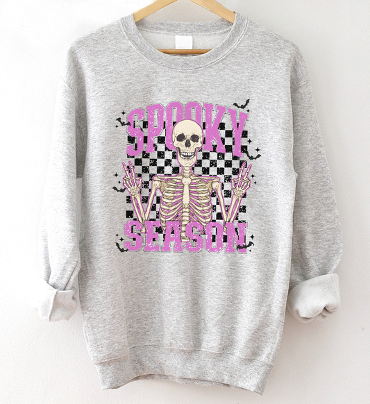 Spooky Season Purple Skeleton Sweatshirt