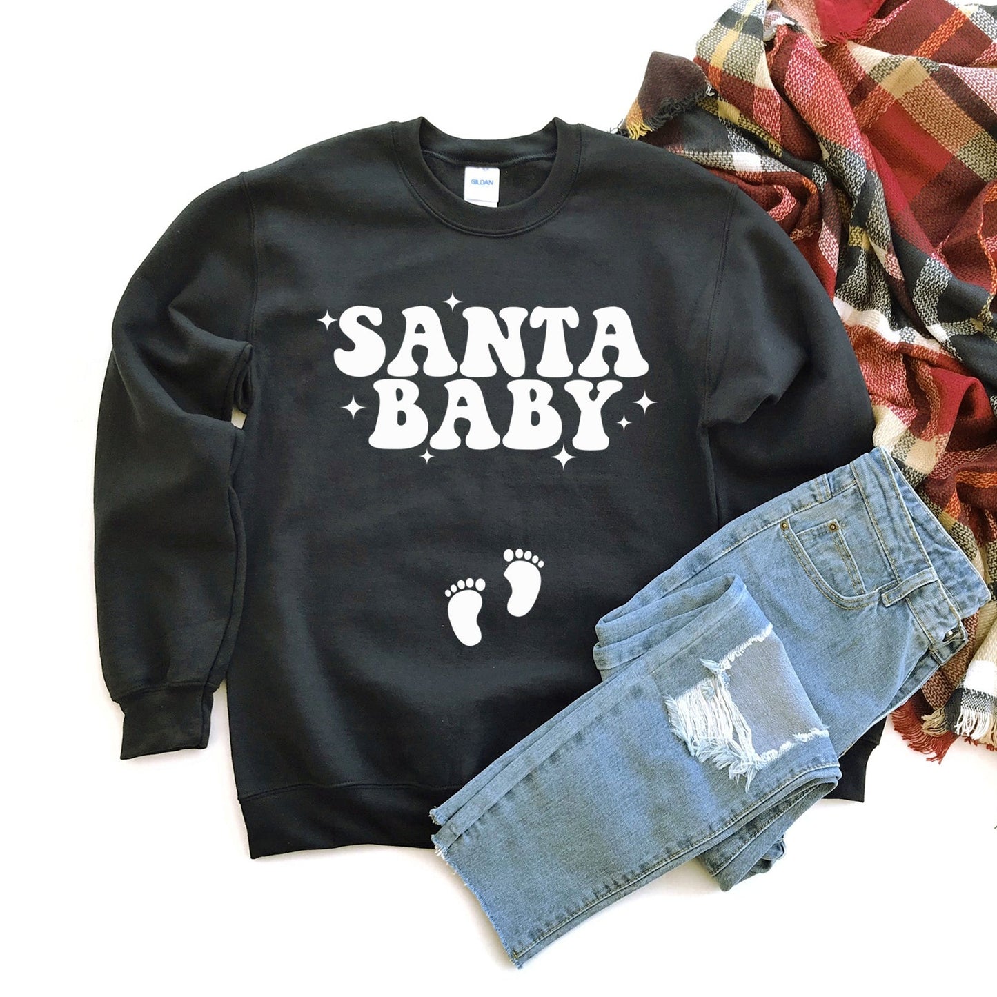 Santa Baby Baby Feet Sweatshirt
