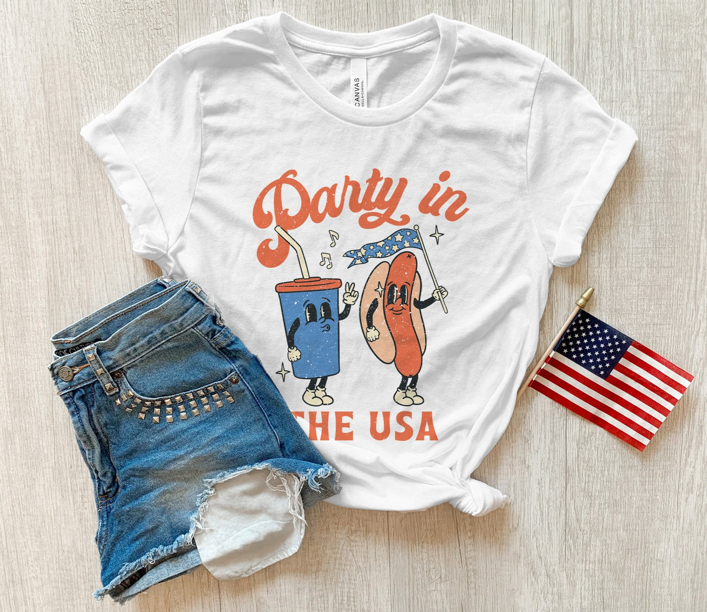 Party In The USA Cartoon Tee