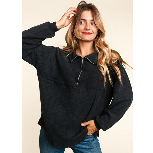 Oversized Half Zip Pullover
