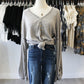 Chloe Brushed Rib V Neck Tunic