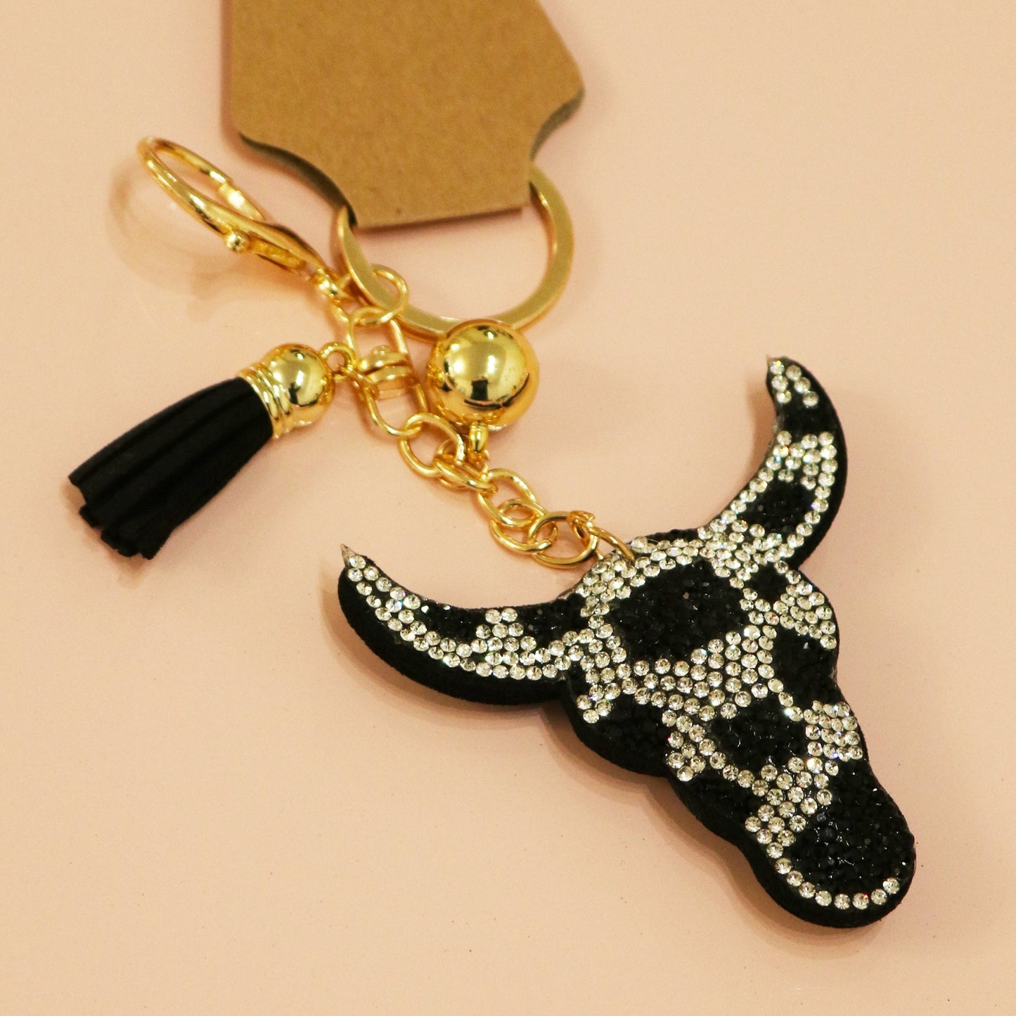 Cattle Rhinestone Keychain