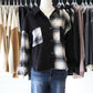 Contrast Plaid Patchwork Button Up Top