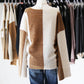 Striped V-Neck Knit Sweater