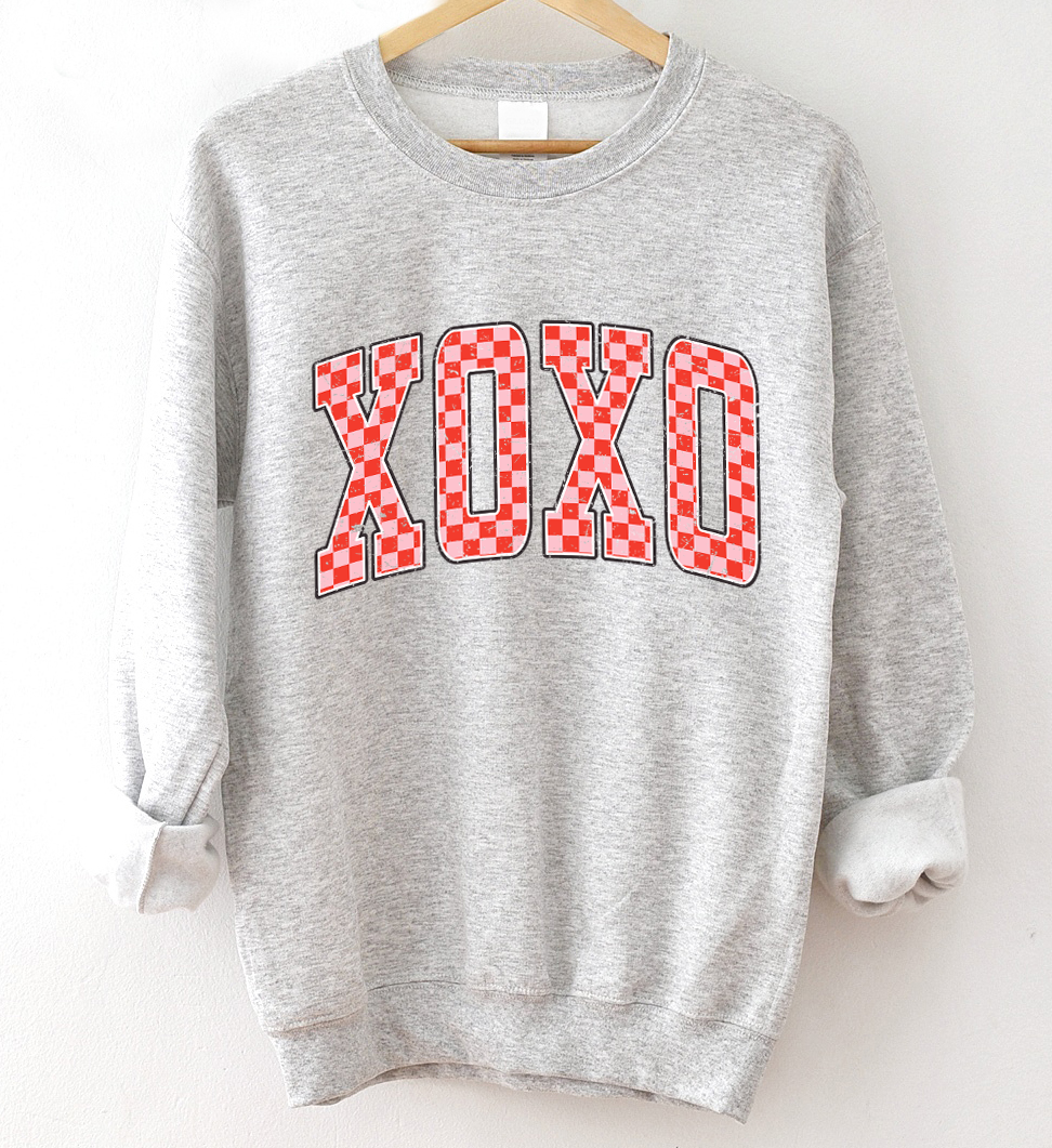 XOXO Checkered Sweatshirt