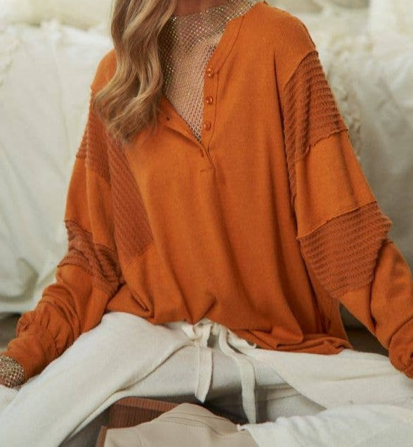 Relaxed Burnt Orange Knit
