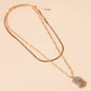 Layered Stone Pendant Necklace