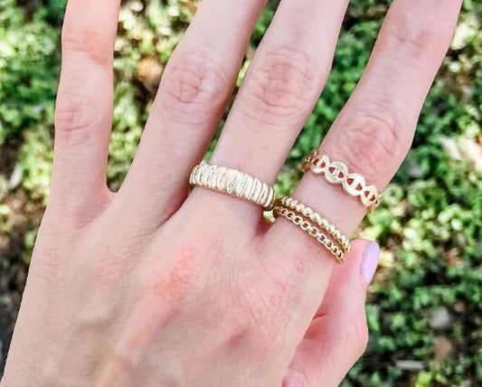 Ribbed Metal Ring