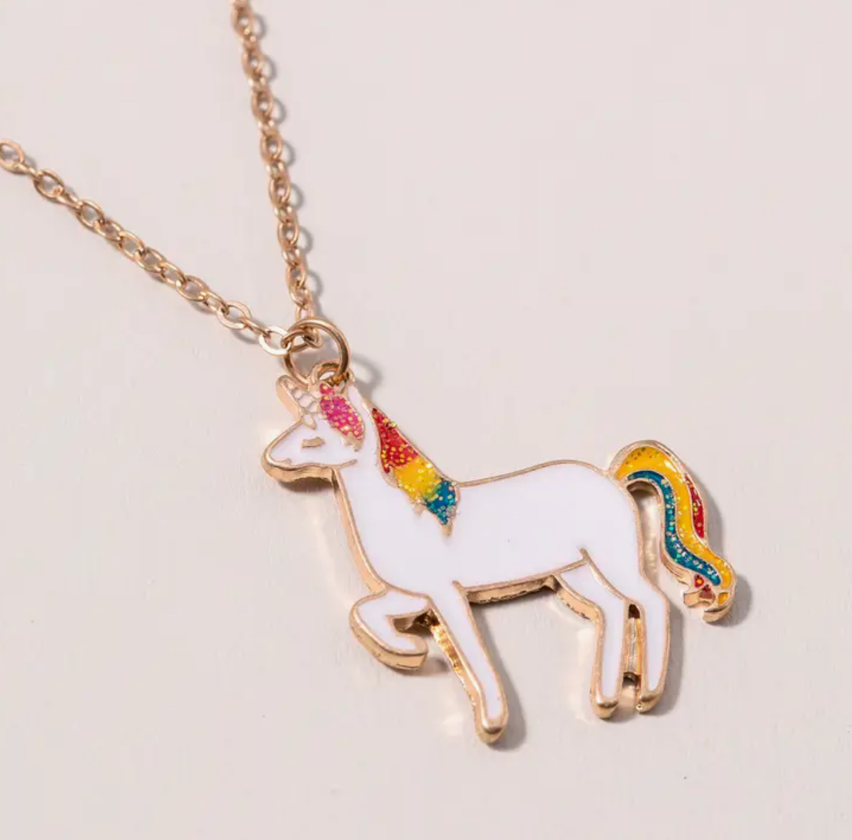 Kids Rainbow Unicorn Necklace