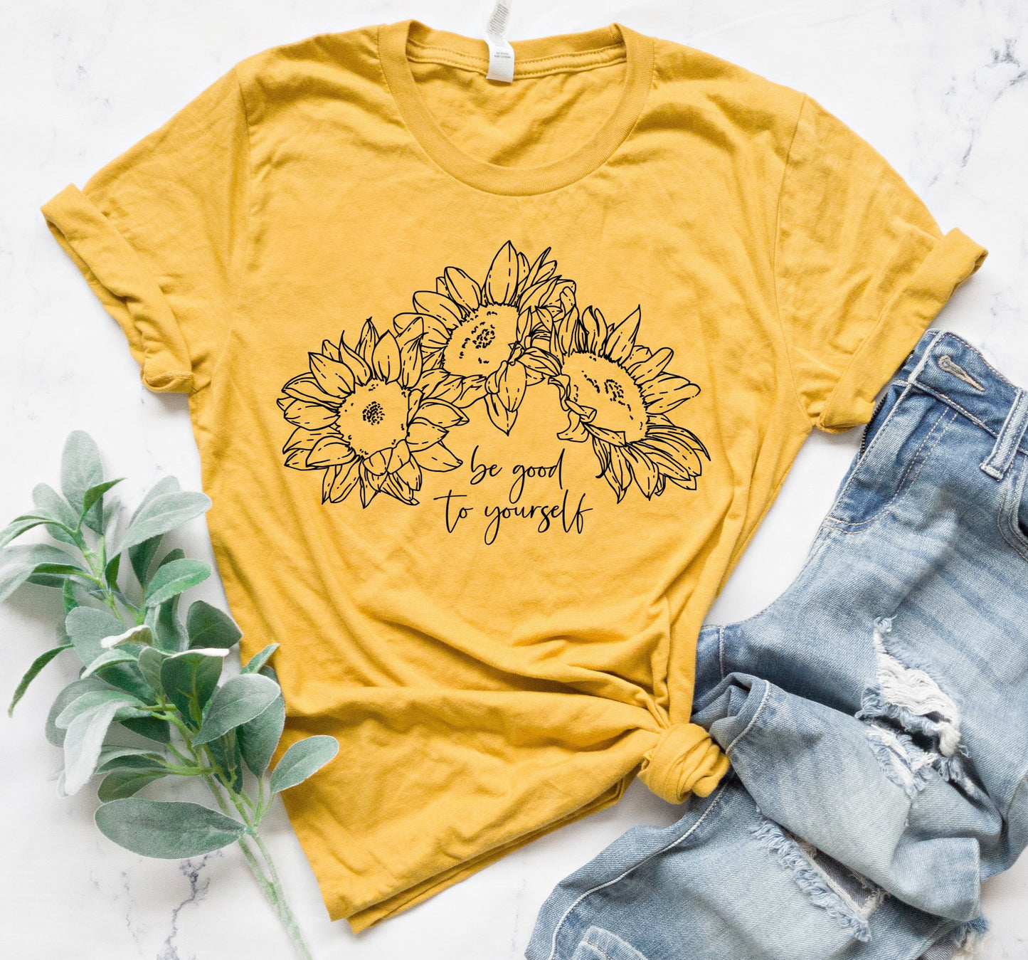 Be Good To Yourself Flowers Tee