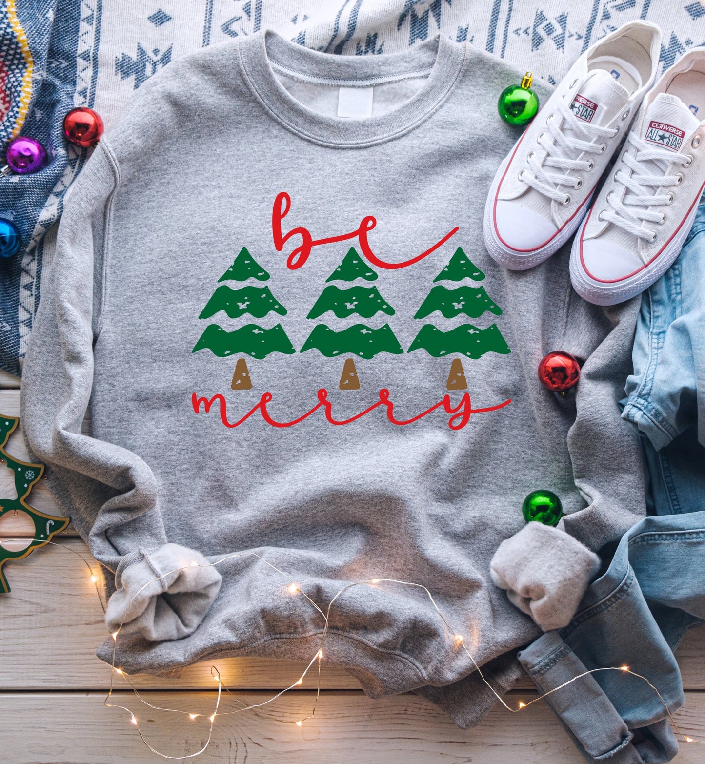 Be Merry Trees Sweatshirt