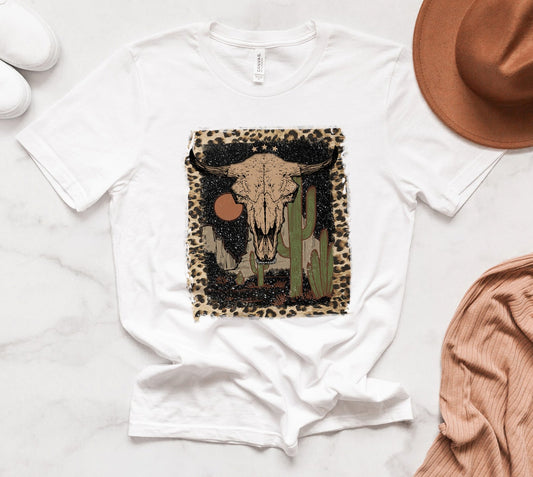 Leopard Bull Cactus Tee
