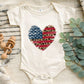Heart Flag Kids Tee/Bodysuit