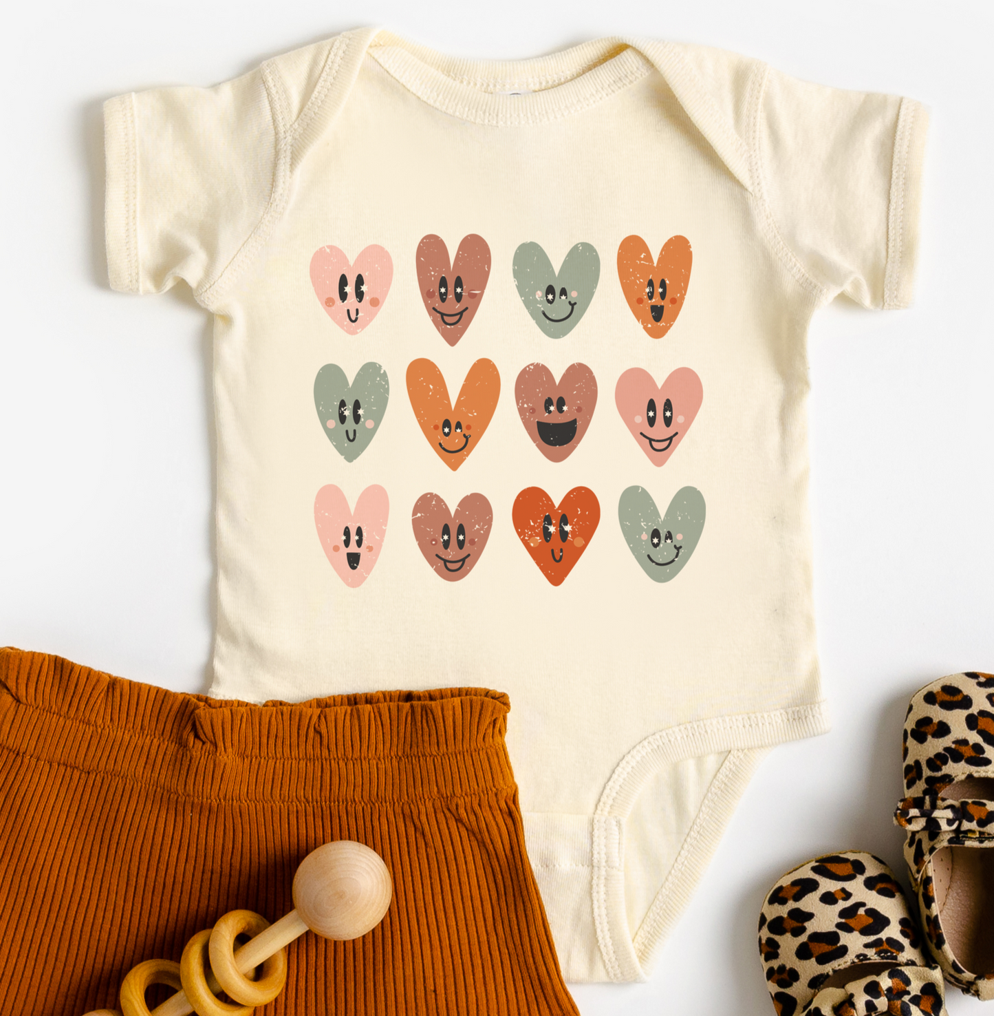 Smiley Hearts Kids Tee/Bodysuit