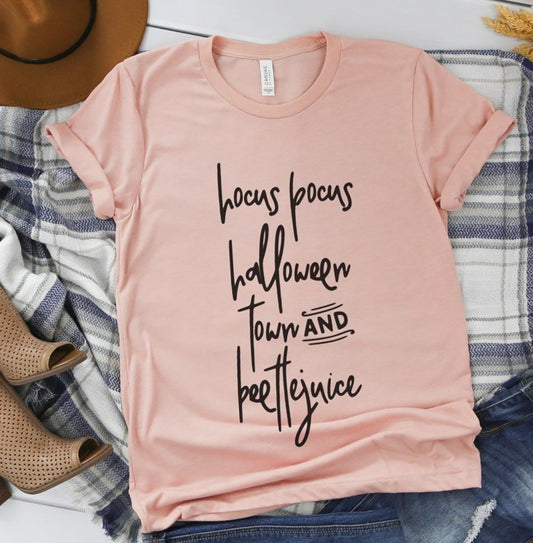 Hocus Pocus Halloweentown Beetlejuice Tee