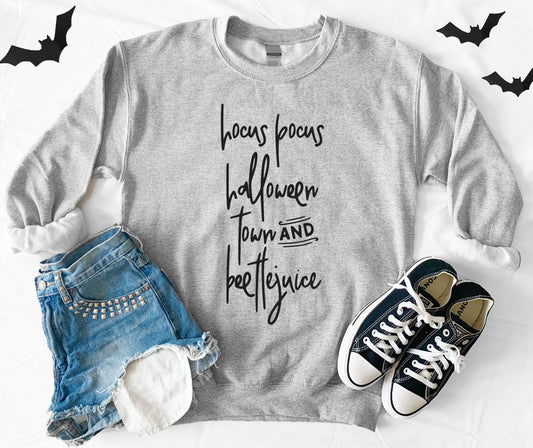Hocus Pocus Halloweentown Beetlejuice Sweatshirt